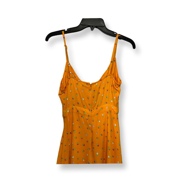 BP Sundress Above Knee Length Zip Closure Spaghetti Strap Floral Orange XXS NWOT - Picture 7 of 10